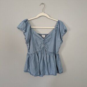 Japna blue baby doll top large